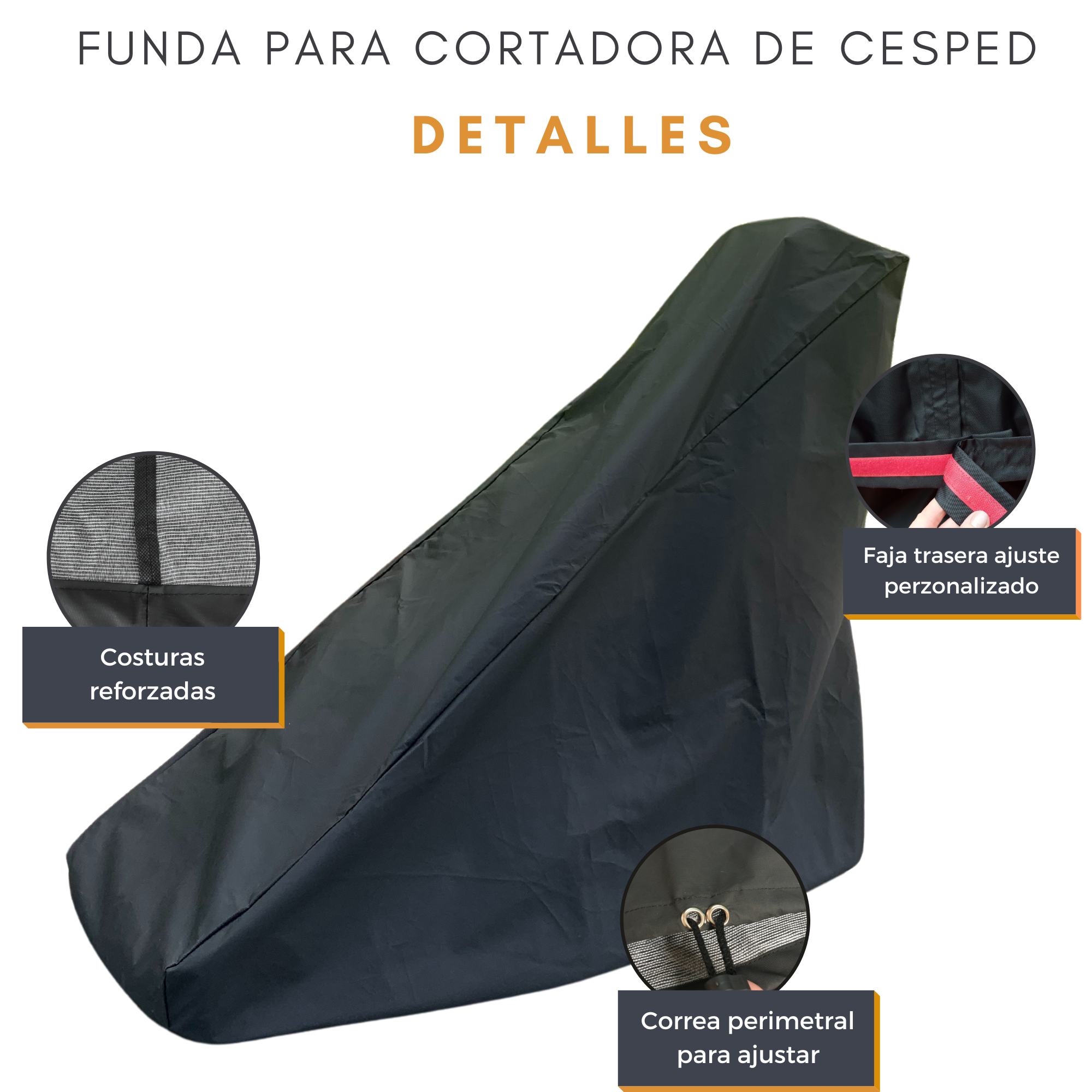 detalles cortadora cesped