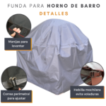 Funda Para Horno de Barro y Fogonero Carro Carretilla 100% Impermeable (138x82cm) - Imagen 9