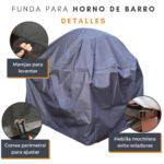 Funda Para Horno de Barro y Fogonero Carro Carretilla 100% Impermeable (138x82cm) - Imagen 5