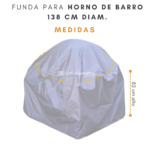 Funda Para Horno de Barro y Fogonero Carro Carretilla 100% Impermeable (138x82cm) - Imagen 8