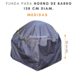 Funda Para Horno de Barro y Fogonero Carro Carretilla 100% Impermeable (138x82cm) - Imagen 4
