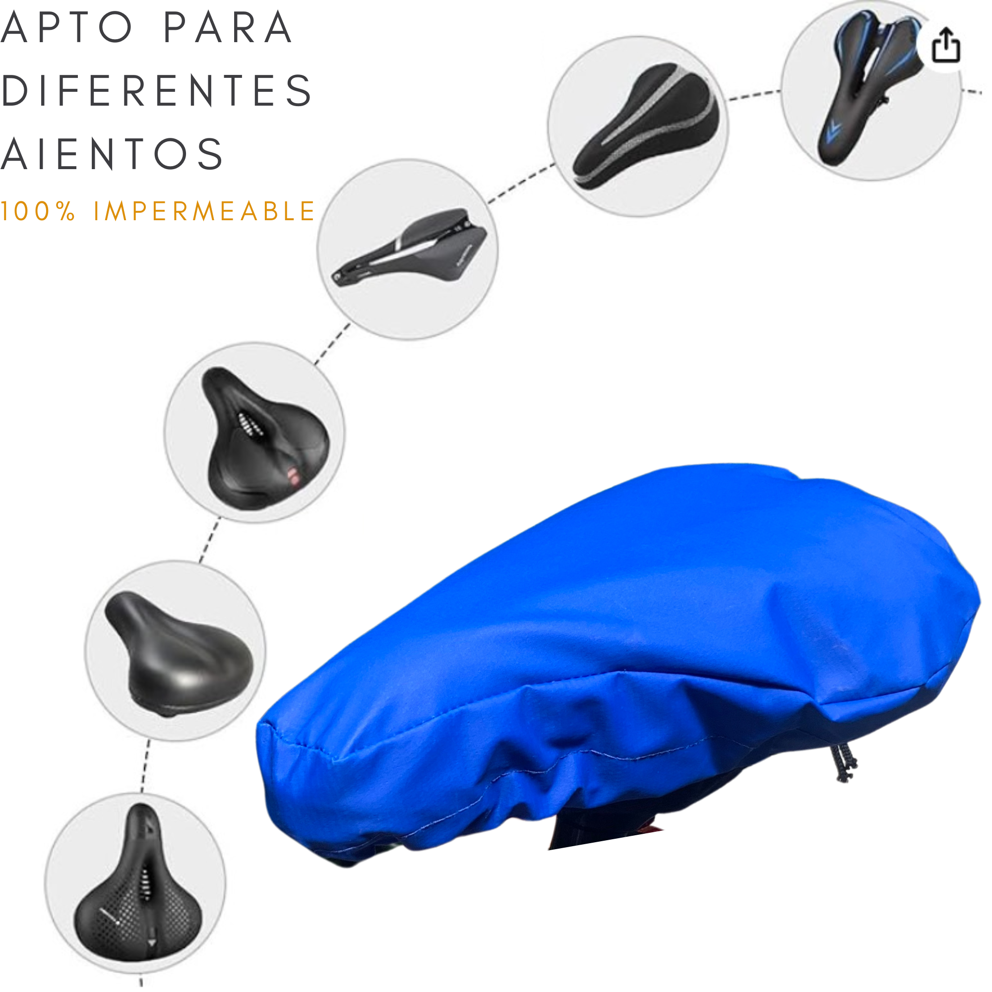 funda cubre manubrio y aiento de bici
