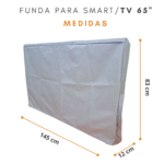 Funda Para Smart Tv Lcd Plasma 65 100% Impermeable (145x12x83cm) - Imagen 7