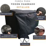 Funda Para Fogonero Cuadrado 100% Impermeable (55x41x54cm) - Imagen 3